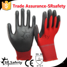 SRSAFTY 13 gauge safety nylon coated nitrile on palm safety working gloves